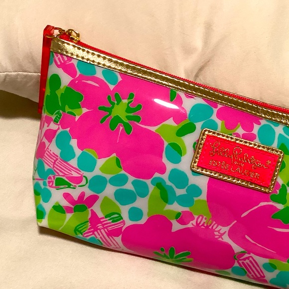 🆕🔥LILY PULITZER BY ESTEE LAUDER SUPER CUTE MAKE UP BAG NWOT!! VYNAL MATERIAL - Picture 7 of 7